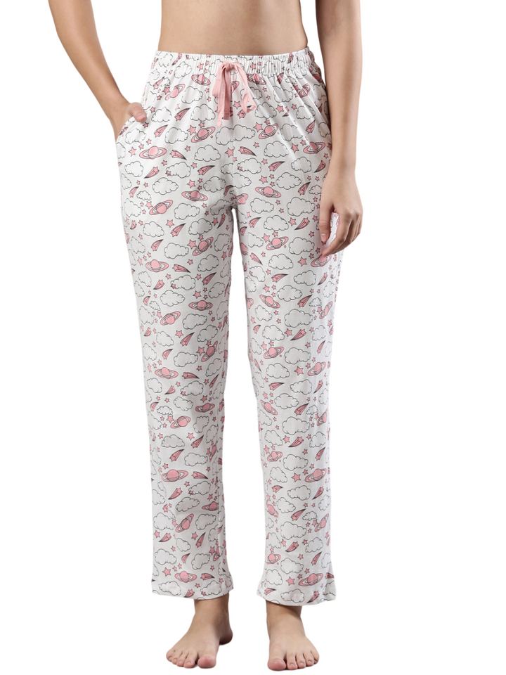 Relax Fit Pajama | Abstract Print, Soft Cotton, Drawstring Waistband, 1 Pocket