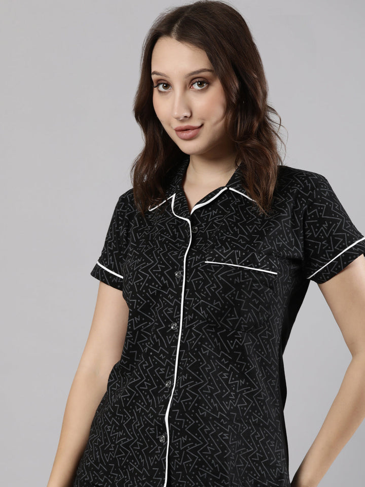Relax Fit Nightwear Set | Soft Cotton, Drawstring Waistband, 1 Pocket