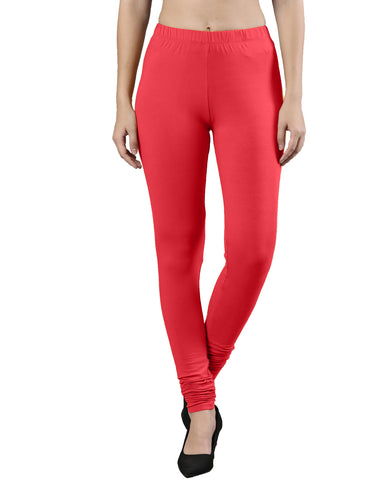 Body-Hugging Churidar Legging | Soft Cotton, Elastic Waistband Teaberry