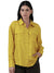 Femmora Women’s  Cargo Shirt in Soft Bsy Satin-Viscose Blend | Regular Fit Full Sleeve Shirt with Flap Pockets & Rounded Hem | Stylish Casual & Office Wear | Yellow |Pack of 1