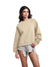 Femmora Premium 100% Cotton Loose Fit Raglan Sleeve Causal Pullover for Women | Knitted Fabric | Solid Sweatshirt | Cozy Winter Wear – Beige (Pack of 1)