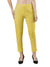 Straight Pant | Breathable Cotton, Side Zip and Button Yellow
