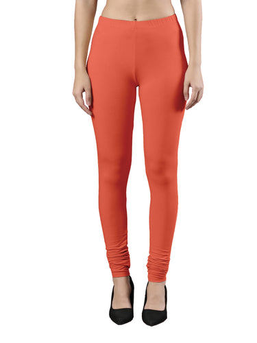 Body-Hugging Churidar Legging | Soft Cotton, Elastic Waistband Sun Set