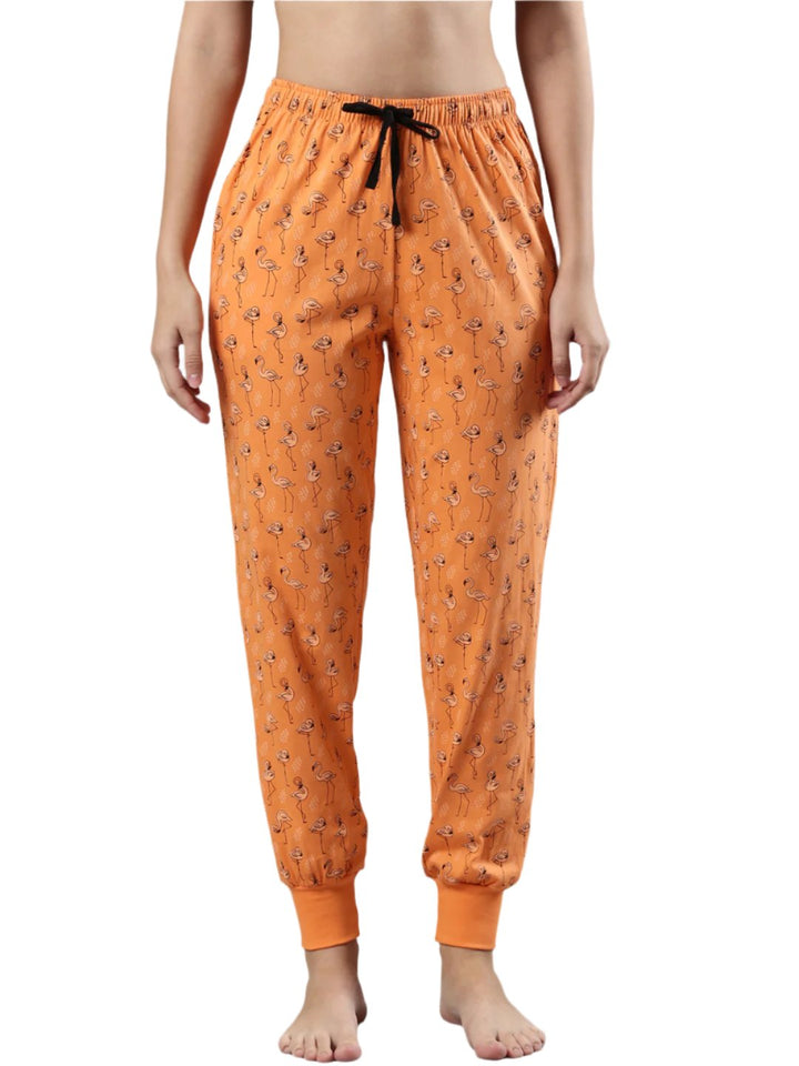 Relaxed Fit Cotton Pyjama for Women in Abstract Print
