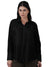 Femmora Women’s Solid Full Sleeve  Shirt | Lightweight 80% Viscose 20% Polyester  with Turn-Down Collar, Rounded Hem & Button-Up Front | Casual & Office Wear | Black |Pack of 1