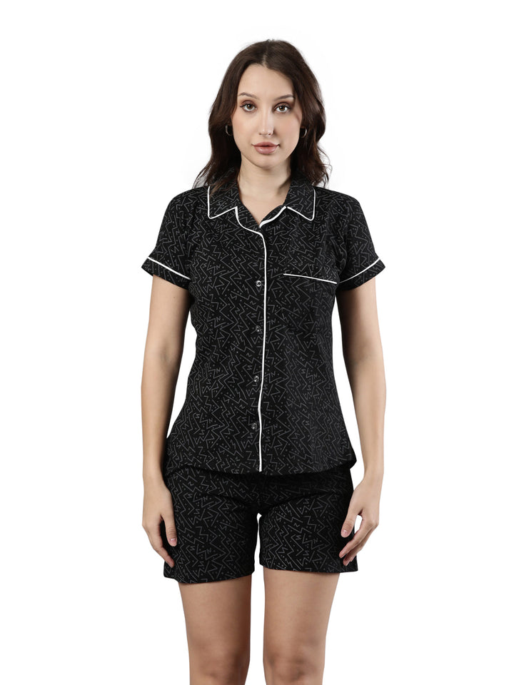 Relax Fit Nightwear Set | Soft Cotton, Drawstring Waistband, 1 Pocket