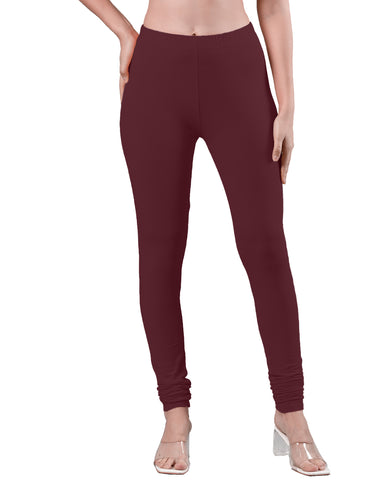 Body-Hugging Churidar Legging | Soft Cotton, Elastic Waistband Vineyard