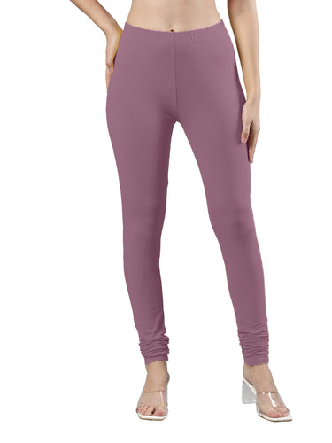 Body-Hugging Churidar Legging | Soft Cotton, Elastic Waistband Wild Prune