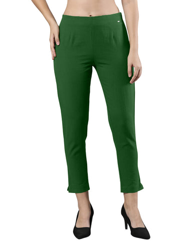 Straight Pant | Breathable Cotton, Side Zip and Button Jelly Bean