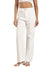 Femmora Women’s High-Rise Straight Fit Trousers with Front Pintuck Detail,Lightweight Workwear Bottoms | White|Pack of 1