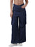 Femmora Women’s High-Rise Wide-Leg Denim Cargo Pants with Multi Pockets | Full-Length Utility Streetwear Bottoms | 100% Cotton Solid Fabric | Casual Fashion Trousers | Blue |Pack of 1