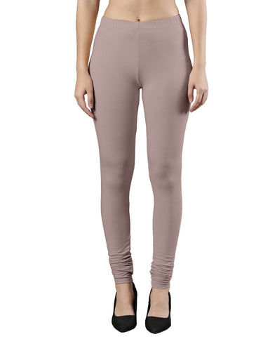 Body-Hugging Churidar Legging | Soft Cotton, Elastic Waistband Hazel Frappe