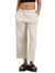 Women’s Straight-Leg Track Pants | Relaxed Fit  with Elastic Waist & Drawstring, Lightweight Cotton-Spandex Fabric, Casual Lounge & Activewear Bottoms,Ecru Melange |Pack of 1