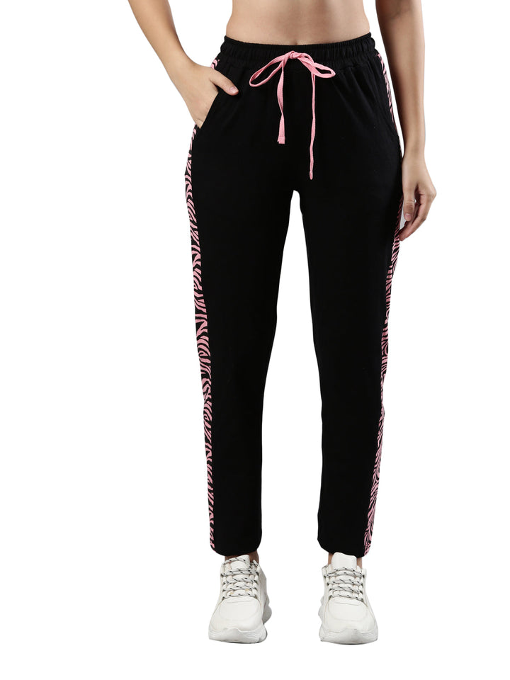Women's Relax Fit Track Pants, Cotton Fabric with Drawstring Waistband