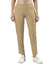 Women's Trouleg, Cotton Fabric with Elastic Waistband and Zip Pockets-beige