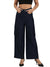 Femmora Women’s High-Rise Wide-Leg Cargo Pants with Utility Pockets | Full-Length Straight Fit Polyester Viscose Bottoms | Lightweight Cord-Effect Fabric Trousers | Casual Fashion Wear | Navy Blue |Pack of 1