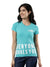 Printed Round Neck T-shirt, Cotton Fabric for Women|Half Sleeves Ceramic
