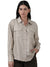 Femmora Women’s  Cargo Shirt in Soft Bsy Satin-Viscose Blend | Regular Fit Full Sleeve Shirt with Flap Pockets & Rounded Hem | Stylish Casual & Office Wear | Moca Brown |Pack of 1