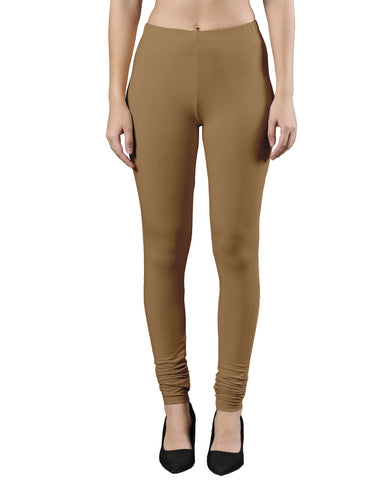 Body-Hugging Churidar Legging | Soft Cotton, Elastic Waistband Mustard