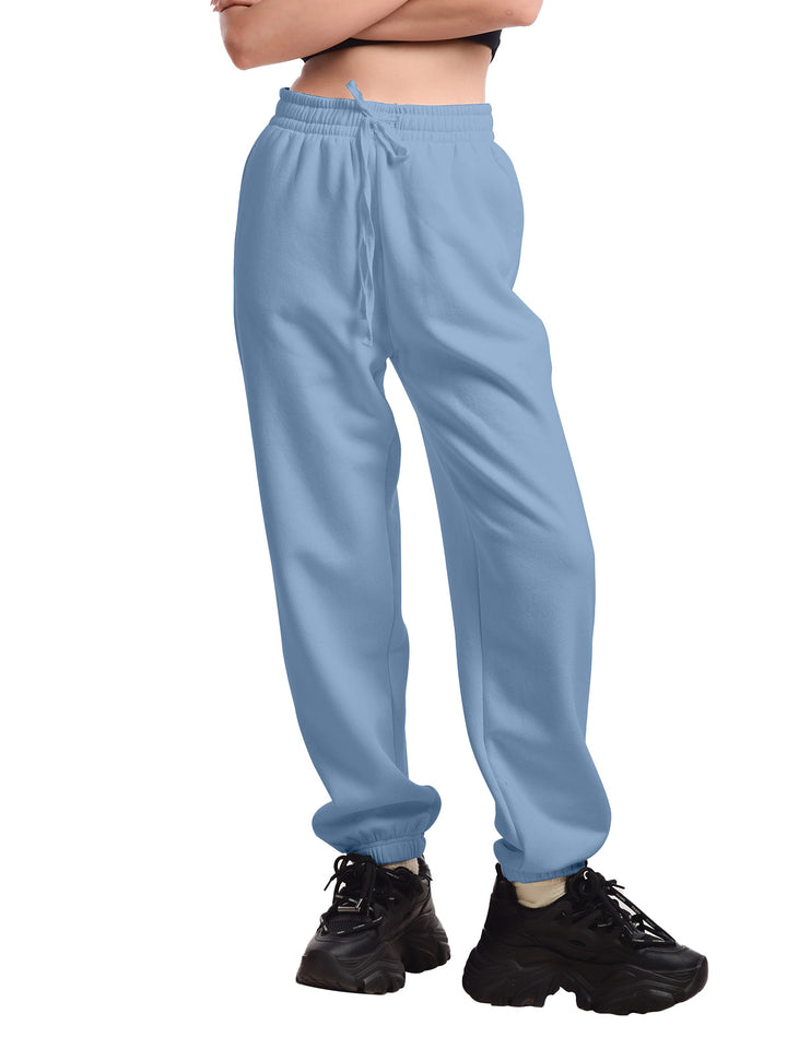 Femmora Premium 100% Cotton Winter Jogger for Women | Soft Knitted Fabric | High-Rise Waist, Relaxed Fit, Drawstring Closure & 2 Side Pockets | Cozy & Breathable Lounge Joggers – (Pack of 1)