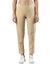 Women's Trouleg, Cotton Fabric with Elastic Waistband and Zip Pockets Sand Beige