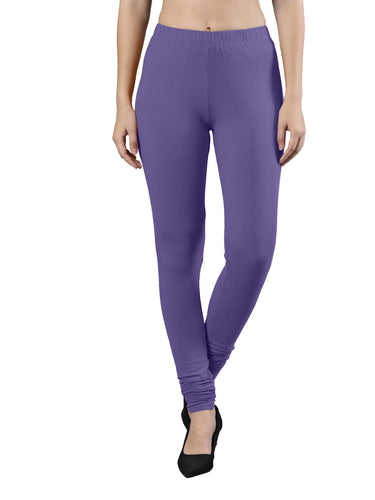 Body-Hugging Churidar Legging | Soft Cotton, Elastic Waistband Lilac