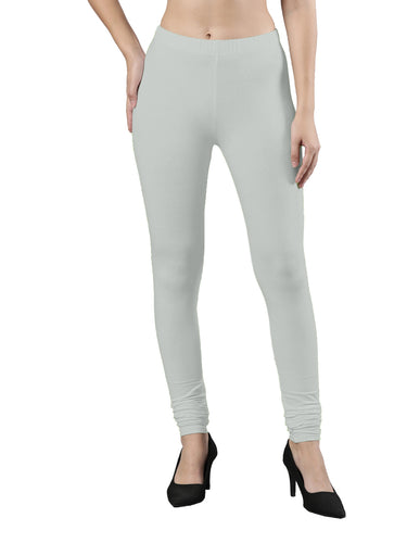 Body-Hugging Churidar Legging | Soft Cotton, Elastic Waistband Light Stone