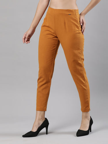 Straight Pant | Breathable Cotton, Side Zip and Button Must Brown Hover