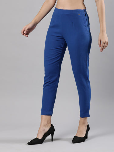 Straight Pant | Breathable Cotton, Side Zip and Button Astral Blue Hover