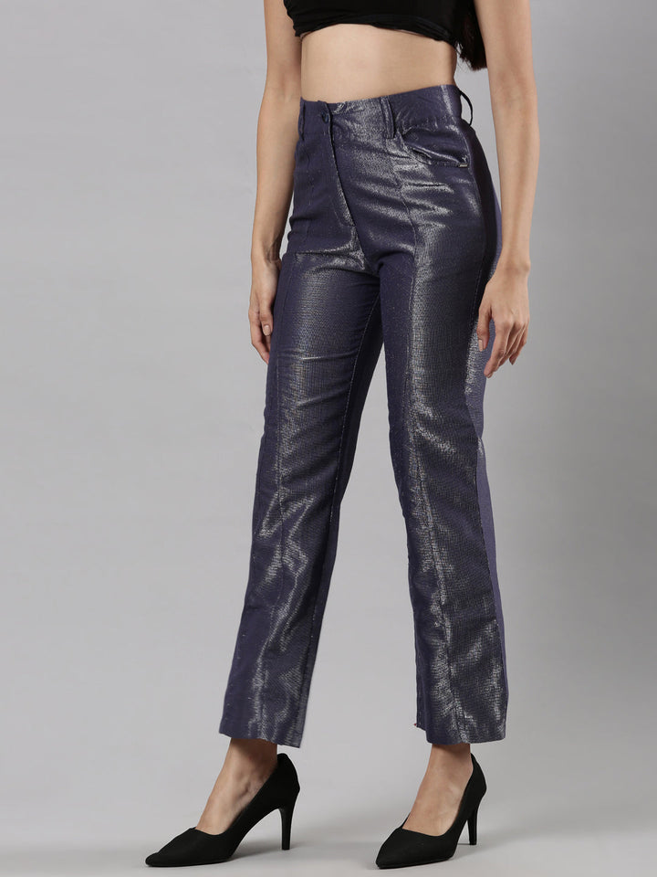 Women's Wide Leg Pants, Cotton, Solid, Button Waist, 2 Pockets