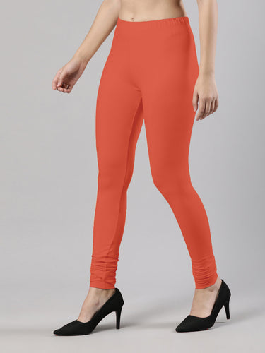 Body-Hugging Churidar Legging | Soft Cotton, Elastic Waistband Sun Set Hover