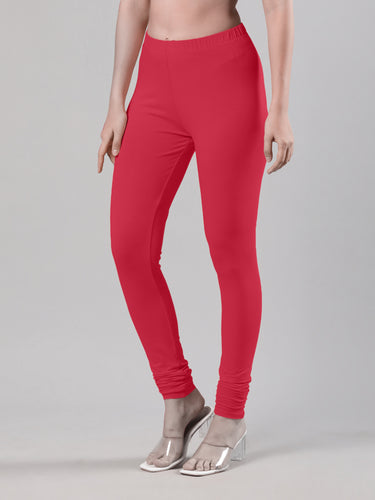 Body-Hugging Churidar Legging | Soft Cotton, Elastic Waistband Raspberry Hover