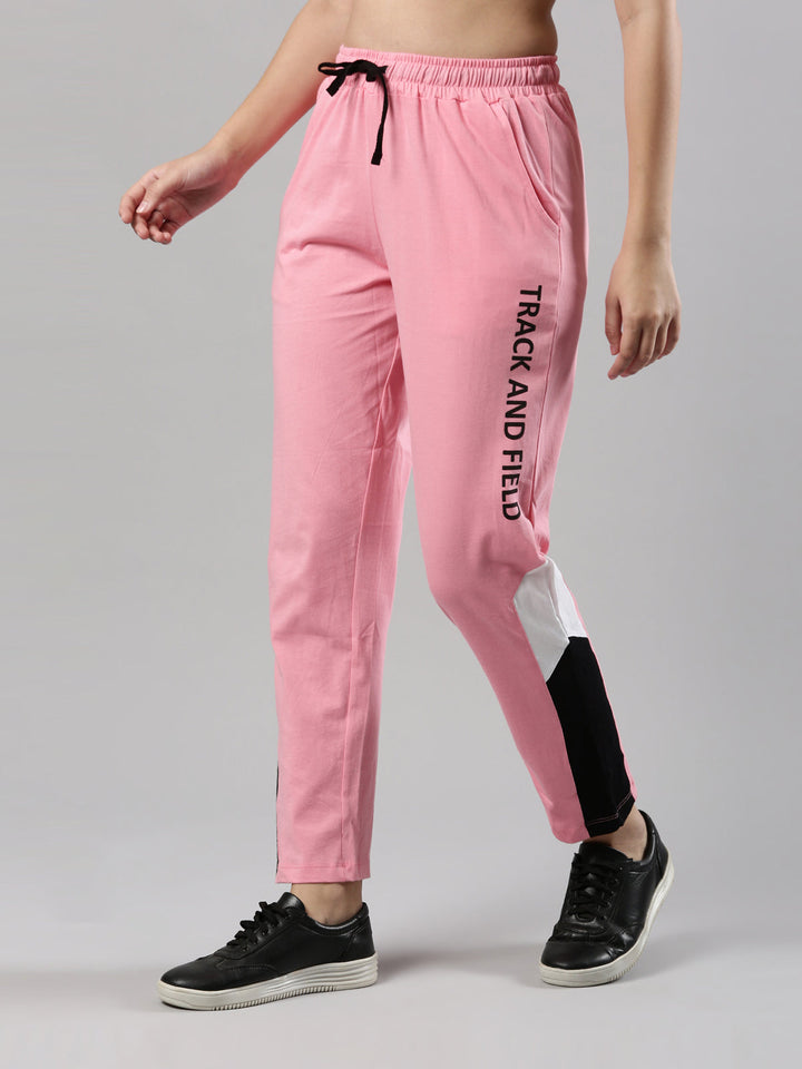 Women's Printed Relax Fit Track Pants, Cotton with Drawstring Waistband
