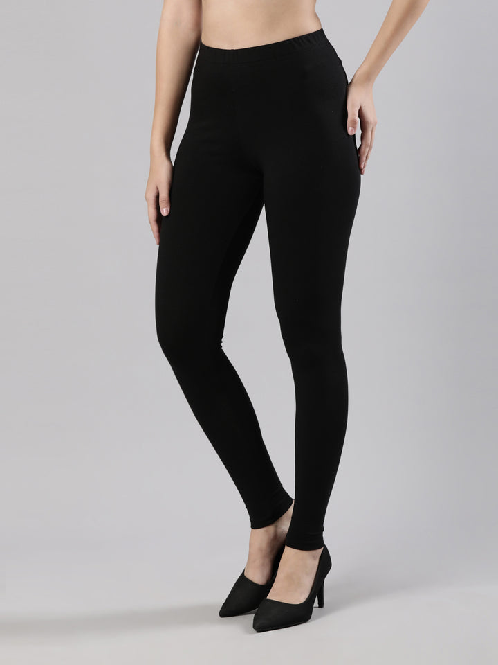 Body-Hugging Ankle-Length Legging | Soft Cotton, Elastic Waistband