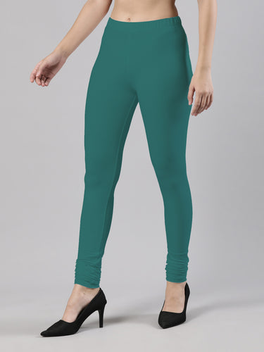 Body-Hugging Churidar Legging | Soft Cotton, Elastic Waistband Pacific Hover