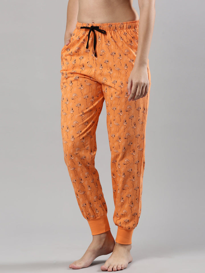 Relaxed Fit Cotton Pyjama for Women in Abstract Print