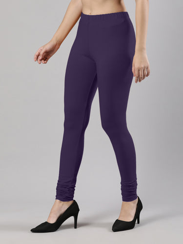 Body-Hugging Churidar Legging | Soft Cotton, Elastic Waistband Mulberry Hover