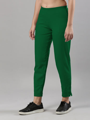Women's Trouleg, Cotton Fabric with Elastic Waistband and Zip Pockets Jelly Bean Hover
