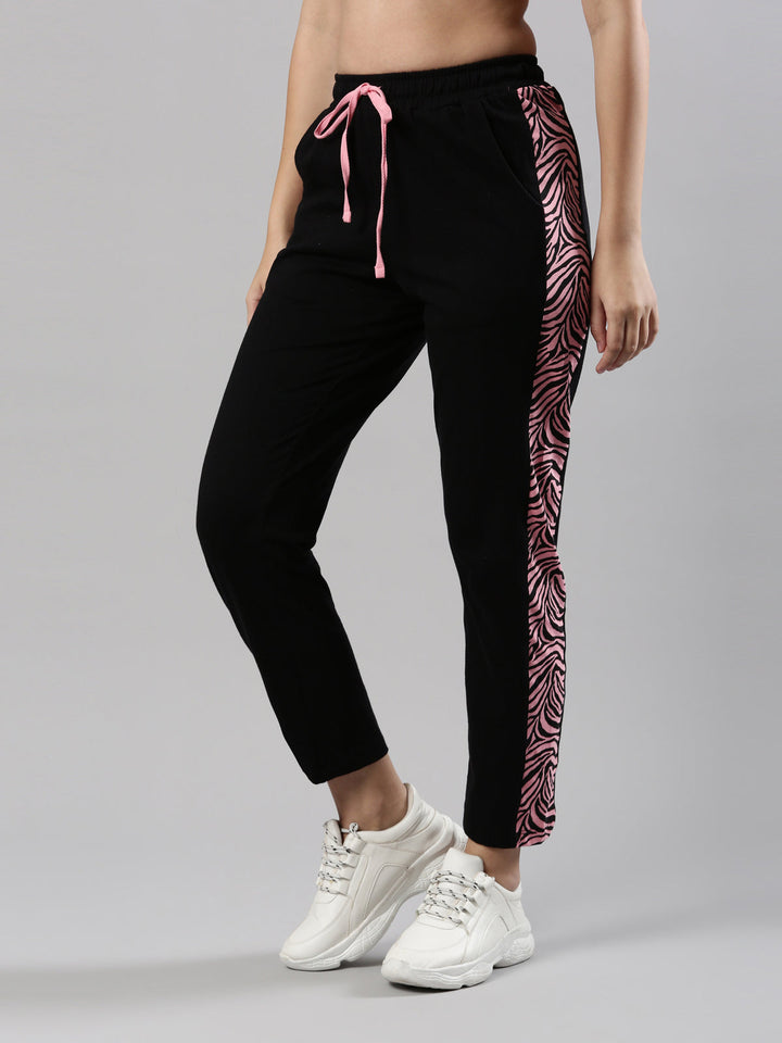 Women's Relax Fit Track Pants, Cotton Fabric with Drawstring Waistband