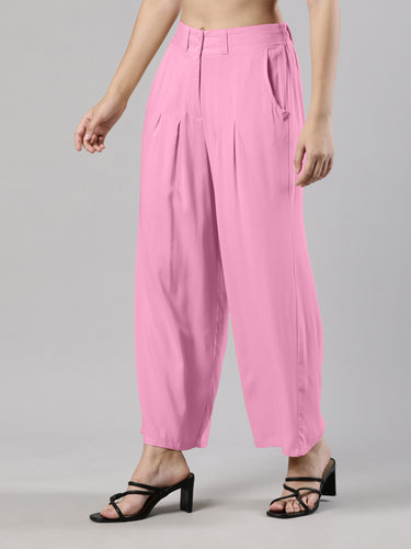 Flared Palazzo | Lightweight Rayon, Front Zip and Button, 2 Pockets Hover