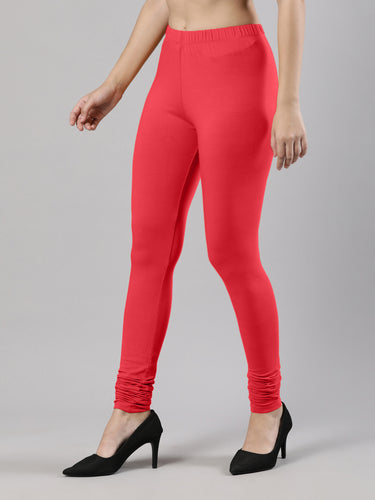 Body-Hugging Churidar Legging | Soft Cotton, Elastic Waistband Teaberry Hover