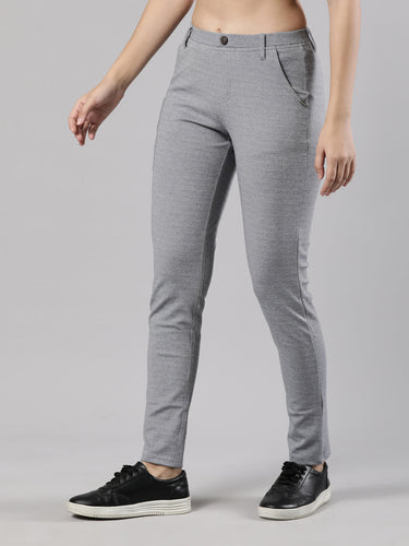 Women's Jeggings, Poly Cotton with Elastic Waistband and Patch Pocket Blue Hover