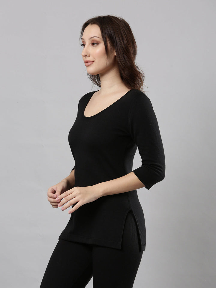 Women's Thermal Top | Soft Cotton Blend| 3/4 Sleeves