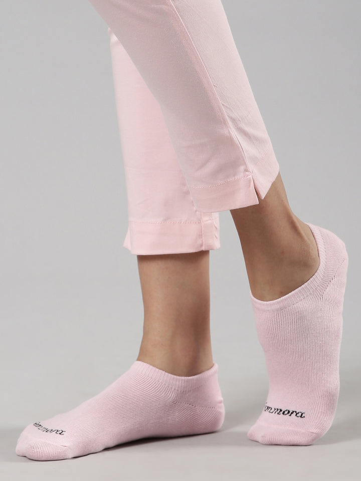 Women's Label-Free Footlet Socks, Stretch Cotton Pack of 4