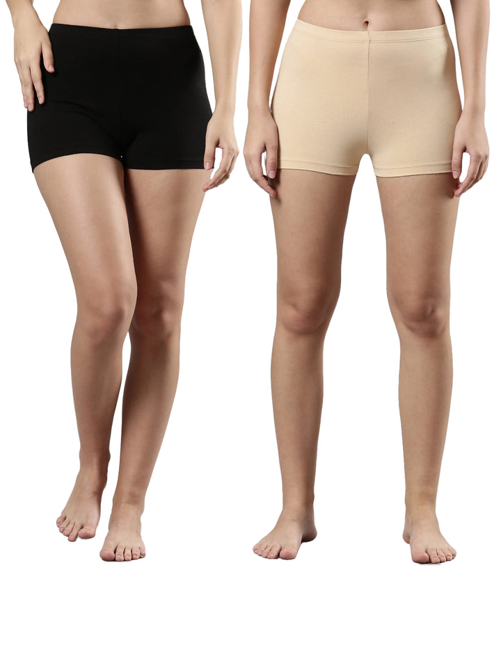 Micro Underskirt for Women in Black and Beige