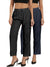 Femmora Women’s High-Rise Lounge Pyjamas | Soft Viscose Blend Relaxed Fit Bottoms with Drawstring Waist | Lightweight Sleepwear & Loungewear | Black & Blue |Pack of 2